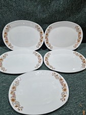 5 X Pyrex Glass Milk Floral