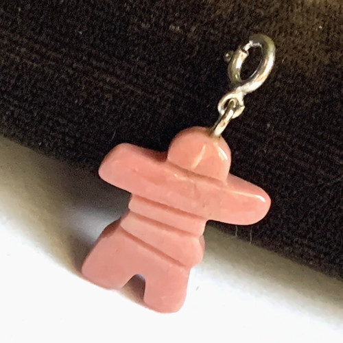 Inukshuk charm pendant - in, pink