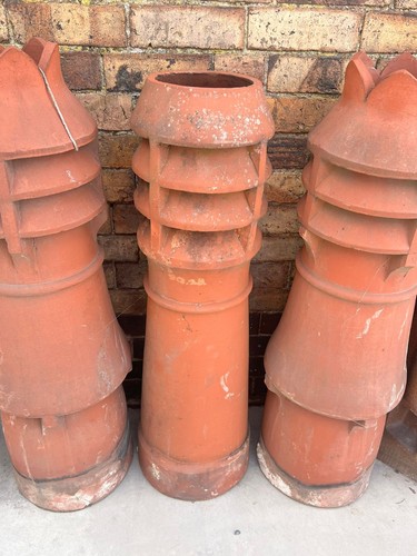 Terracotta clay chimney - terracotta, pots