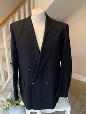Dunn & Co Men's Pure Wool Navy Blazer Gold Buttons Cambridge Collection Size 42R
