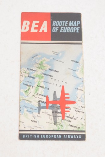 Airline route map bea british - airline,