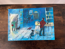 Richard Hubbard Pastel and Ink Art - Northern Pub 'Let Go'