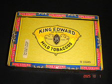 Vintage KING EDWARD Imperial Cigar Box - Empty with  NAAFI label