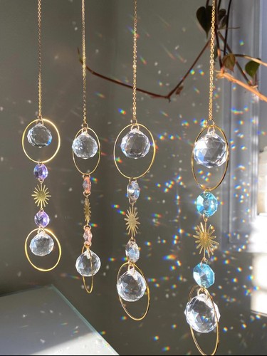 Pcs crystal suncatcher boho - crystal,