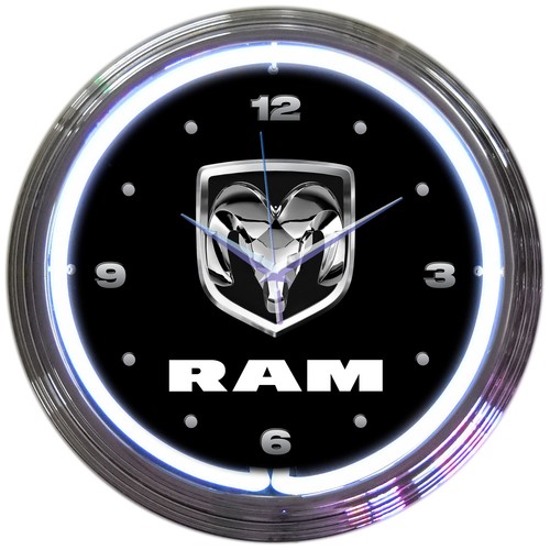 Ram neon clock sign heavy - neon,