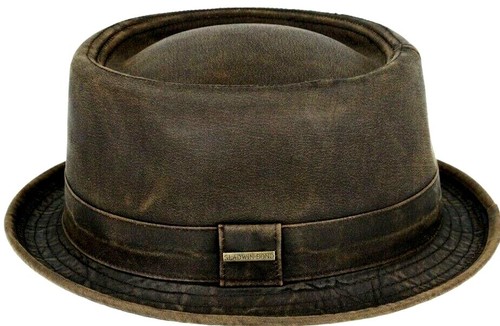 Mens pork pie hat faux - pie,