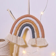Macrame Rainbow Clouds Wall Hanging Nursery Boho Natural Home Decor Gift Hand