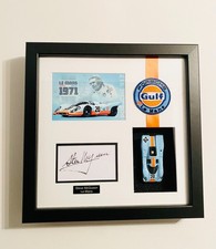 Steve McQueen Porsche Le Mans memorabilia signed print framed art picture