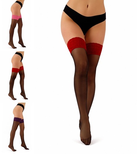 Sheer black hold ups - sheer,