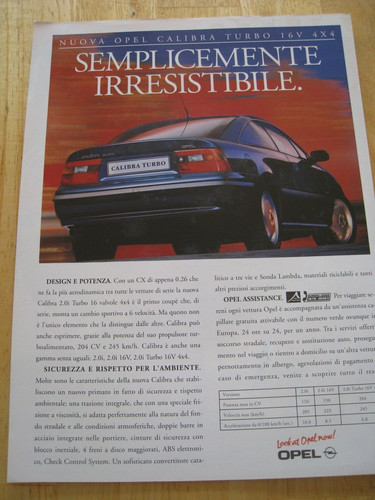 Nuova opel calibra turbo - turbo, 16v