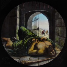 Glass Magic Lantern Slide DEAD
