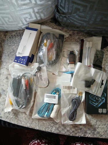 Job lot various cables - lot, all