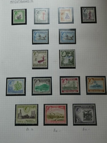 Rhodesia nyasaland 1959 - nyasaland, set