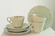 Vintage Petal Ware Grindley Green Trios x 3 Tea Set Utility Ware