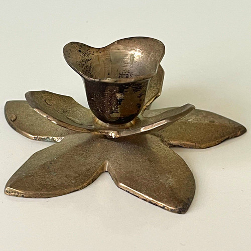Vintage brass lotus - brass,