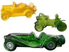 Vintage Avon Aftershave X3 Bottles Cars Empty, Glass.VGC