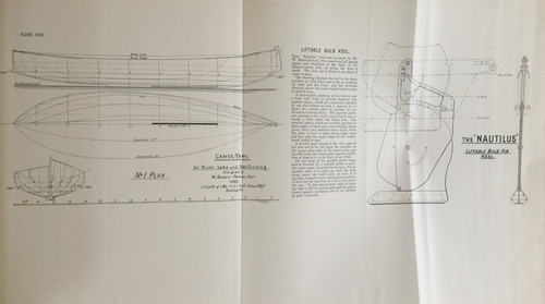Antique print yacht - print, plan