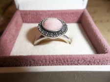 Genuine Authentic Pandora Silver Pink Opal & Marcasite Ring  190617POP size 50