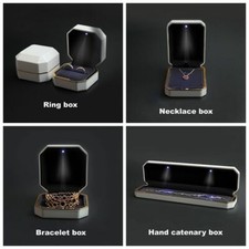 Luxury LED Ring Box With Light Wedding Jewellery Display Engagement Case Gift