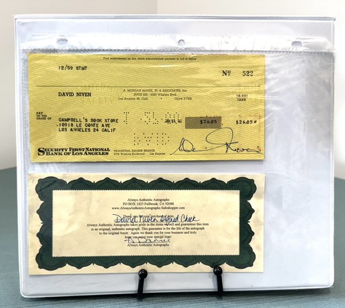 David niven signed - niven, check