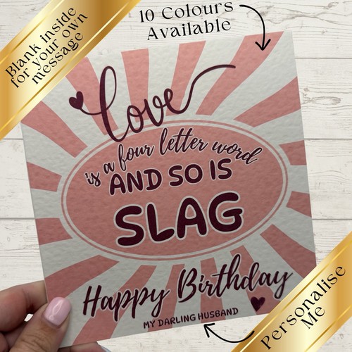 Funny rude birthday card - rude,