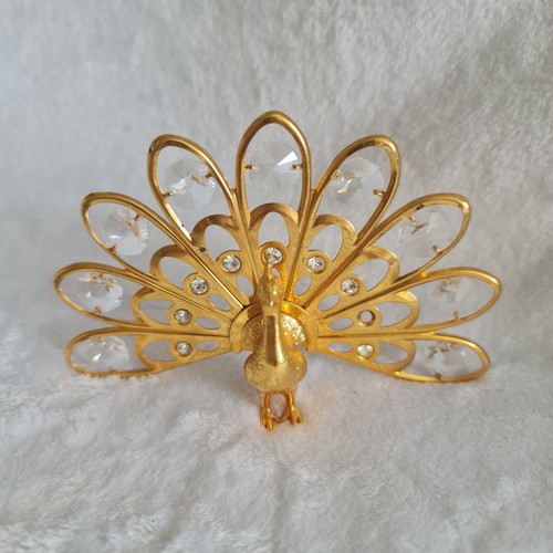Gold tone peacock ornament - tone,
