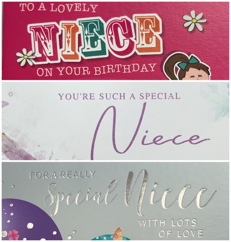 Niece birthday card various - niece,