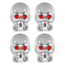 x4 Skull Tyre Valve Dust Caps For BMX Bike Car Motorcycle Universal Fit