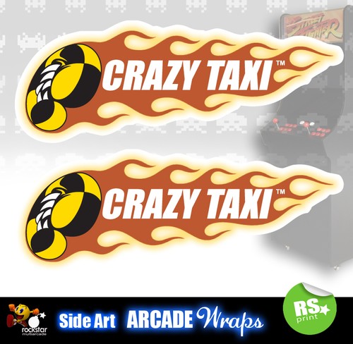 Crazy taxi arcade side - side, artwork