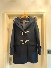 M&S navy duffle coat with fur