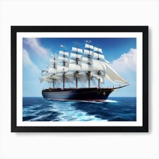 Sailing Ship Art Print Framed