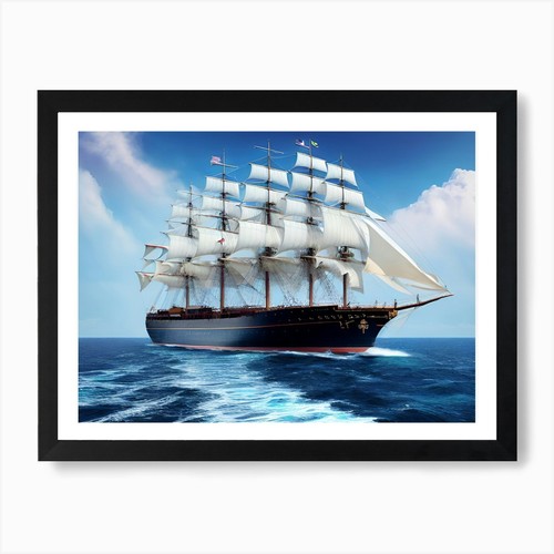 Sailing ship art - ship, framed