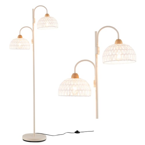 Light floor lamp with - lamp,