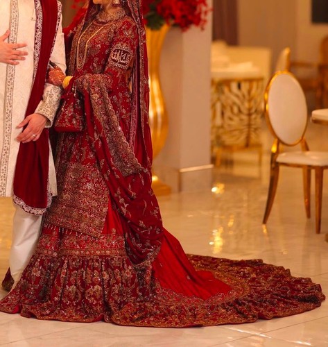 Stunning red and gold bridal - and,
