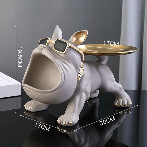 30cm resin bulldog dog - dog, statue