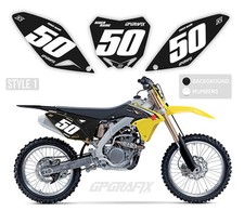 SUZUKI MOTOCROSS BACKGROUNDS NUMBER BOARDS MX GRAPHICS RM RMZ 65 85 125 250 450