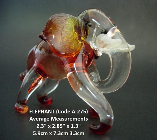 Glass elephant figurine - glass,
