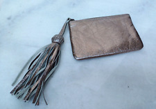 Debenhams Collection Bronze Metallic Colour Leather Wallet Zipped Purse Tassel
