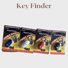 NEW KEY FINDER WHISTLE KEYRING  FLASHING LED LIGHT LOUD BEEPING LOCATOR TORCH 