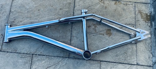 Vintage chrome bmx frame - ,