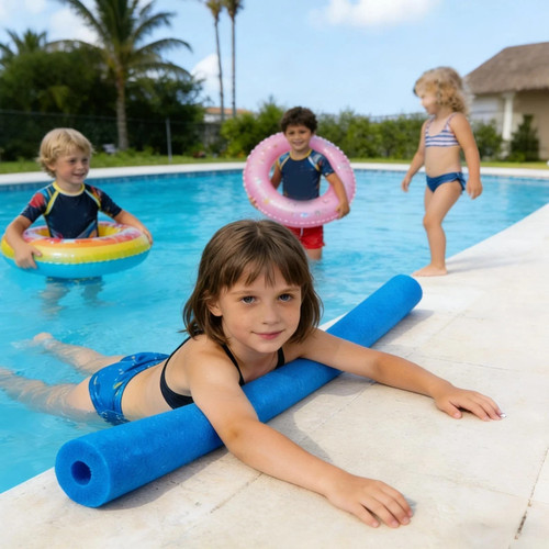 Swimming pool noodle float - swimming, aid