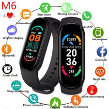 M6 Smart watch Men Women Fitness Tracker Smartwatch Blood Pressure Heart Rate Mo