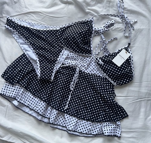 Black white polka - 3, piece