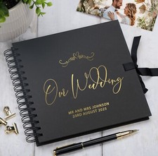 Personalised Wedding Guestbook Scrapbook Album and Multiple Colours