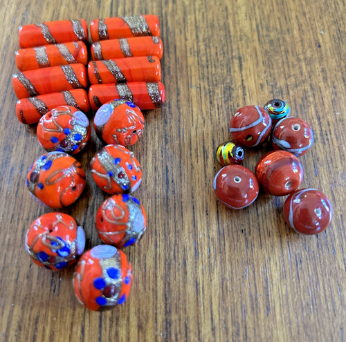 Vintage loose red - loose, glass