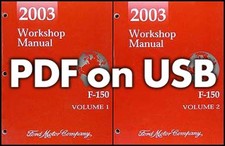 2003 Ford F-150 Shop Manual Set USB F150 Pickup Truck Service Workshop Repair