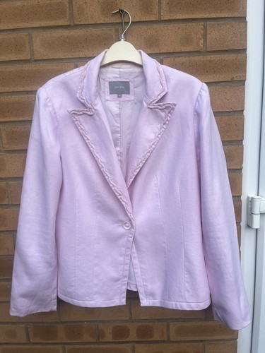 Ladies pink linen - ladies, jacket