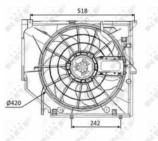 Radiator fan Single Fan 47026