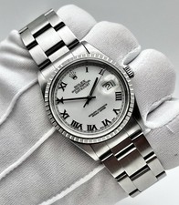 Rolex Datejust Oyster White Roman 36mm (16220) 1997 Box Papers Warranty