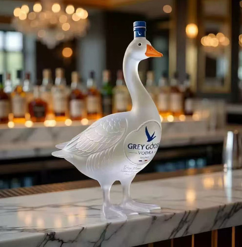 Grey goose vodka sculpted - grey, 3d